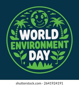 A Simple typography of World Environment Day.