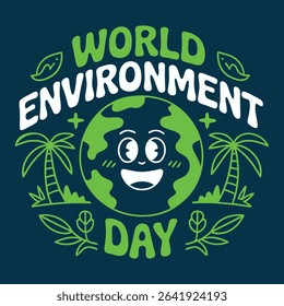 A Simple typography of World Environment Day.