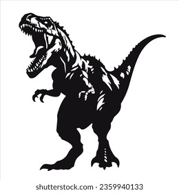 Simple tyrannosaurus rex isolated vector silhouette