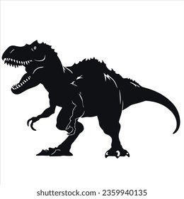 Simple tyrannosaurus rex isolated vector silhouette