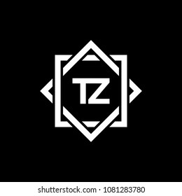 Simple TZ initial Logo design template vector illustration