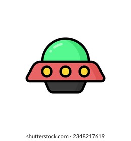 Simple Ufo lineal color icon. The icon can be used for websites, print templates, presentation templates, illustrations, etc