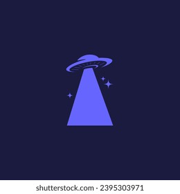 simple UFO logo design. Vector illustration of a red grill with fire. modern logo design vector