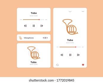 Simple UI music design, accompanied by tuba icon