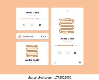 Simple UI music design, accompanied by Audio Cable icon
