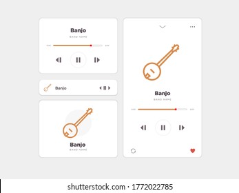Simple UI music design, accompanied by Banjo icon