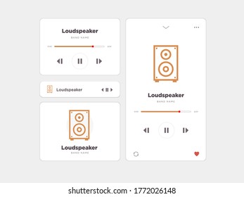 Simple UI music design, accompanied by Loudspeaker icon