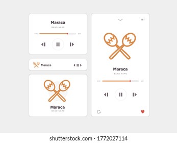 Einfaches UI-Musikdesign, begleitet von Maraca-Symbol