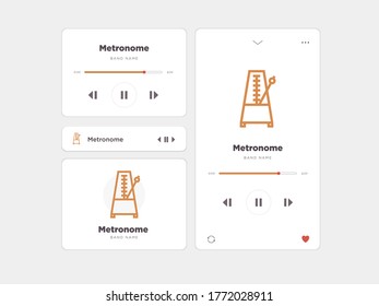 Simple UI music design, accompanied by Metronome icon