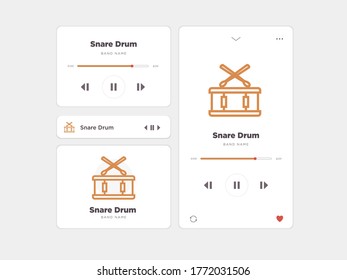 Simple UI music design, accompanied by  Snare Drum icon