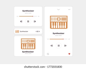 Simple UI music design, accompanied by Synthesizer icon