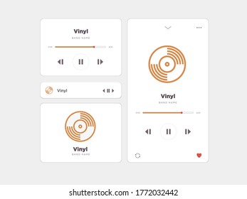 Simple UI music design, accompanied by Vinyl icon