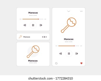 Simple UI music design, accompanied by Maracas icons