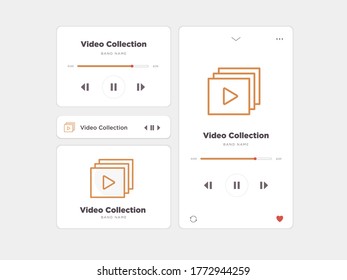 Simple UI music design, accompanied by  Video Collection icons