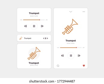 Simple UI music design, accompanied by Trumpet icons
