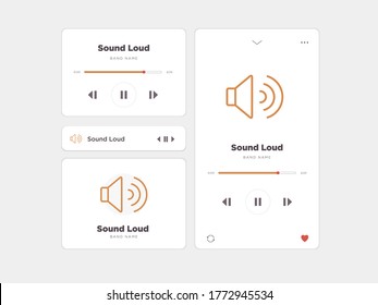 Simple UI music design, accompanied by Sound Loud icons