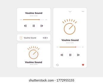 Simple UI music design, accompanied by Volume Sound icons