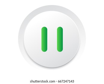 simple UI music interface circle pause button vector format