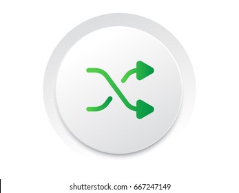 simple UI music interface circle  SHUFFLE button vector format
