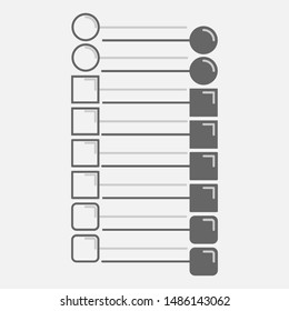 simple UI sliders bar set. Vector with gray color.