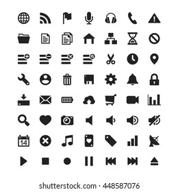 Simple UI universal icons set // Black & White