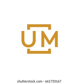 Simple UM initial Logo designs template vector illustration