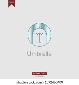 Simple umbrella concept logo vector design