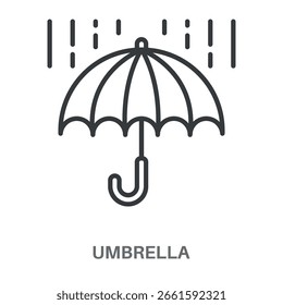 Einfaches Regenschirm-Design-Symbol, einfaches Design-Inspiration für jede Logos-Schnittstelle und Zweck