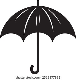 Simple umbrella design silhouette vector style