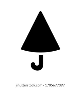 Simple umbrella icon design, umbrella silhouette vector illustration