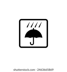 Simple umbrella icon, fragile icon vector on a white background.