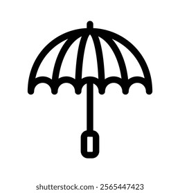 A simple umbrella icon symbolizing protection, rain, or weather