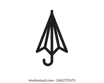 Einfache Regenschirm-Symbol-Vektorillustration