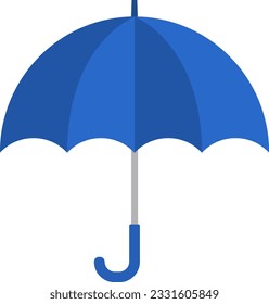 Simple umbrella isolated vector illustration.