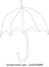 A Simple Umbrella Line Art Design
