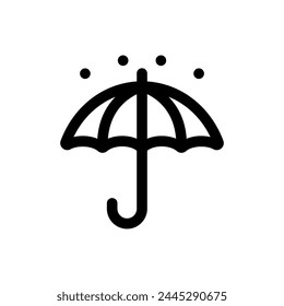 Simple Umbrella line icon isolated on a white background