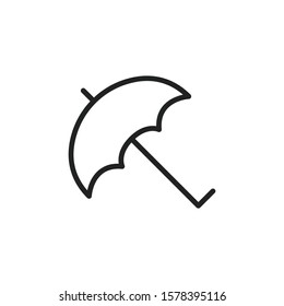 Simple umbrella line icon. Stroke pictogram. Vector illustration isolated on a white background. Premium quality symbol. Vector sign for mobile app and web sites.
