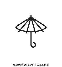 Simple umbrella line icon. Stroke pictogram. Vector illustration isolated on a white background. Premium quality symbol. Vector sign for mobile app and web sites.