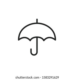 Simple umbrella line icon. Stroke pictogram. Vector illustration isolated on a white background. Premium quality symbol. Vector sign for mobile app and web sites.