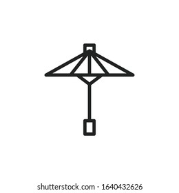 Simple umbrella line icon. Stroke pictogram. Vector illustration isolated on a white background. Premium quality symbol. Vector sign for mobile app and web sites.