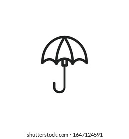 Simple umbrella line icon. Stroke pictogram. Vector illustration isolated on a white background. Premium quality symbol. Vector sign for mobile app and web sites.