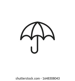 Simple umbrella line icon. Stroke pictogram. Vector illustration isolated on a white background. Premium quality symbol. Vector sign for mobile app and web sites.