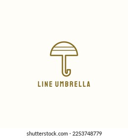 Simple umbrella logo from lines.