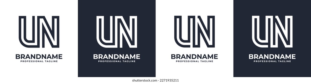 Simple UN Monogram Logo, suitable for any business with UN or NU initial.