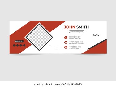 Simple and uncluttered email footer or signature template.