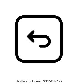 Simple Undo icon. The icon can be used for websites, print templates, presentation templates, illustrations, etc