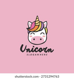 Simple Unicorn Logo Vector Illustration