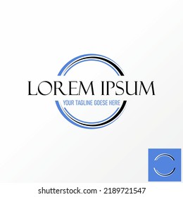Simple and unique 3 lines cut circle around for emblem or background with image graphic icon logo design abstract concept vector stock. Can be used as symbol related to globe or group