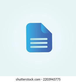Simple and unique alignment document icon in transparent blue and white color. This icon can be used on websites or applications on smartphones.