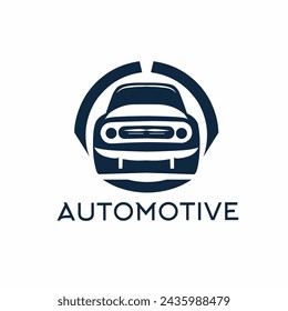 simple, logotipo único del automóvil, logotipo de la imagen del coche, logotipo mecánico, mascota simple del logotipo del automóvil 